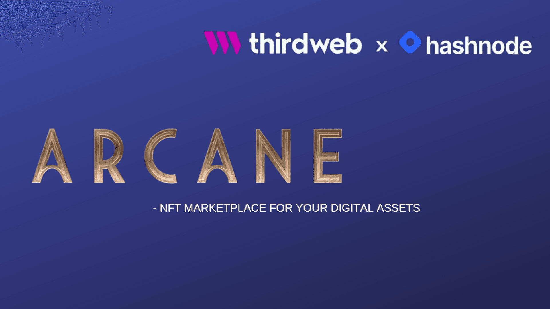 Building our first NFT Marketplace ARCANE without writing single line of Solidity 🖖